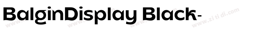 BalginDisplay Black字体转换